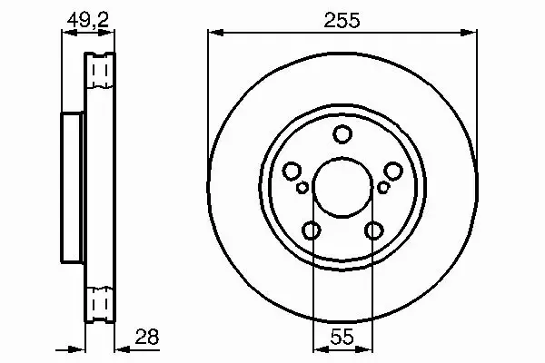 BOSCH TARCZE HAMULCOWE PRZÓD 0 986 478 858 