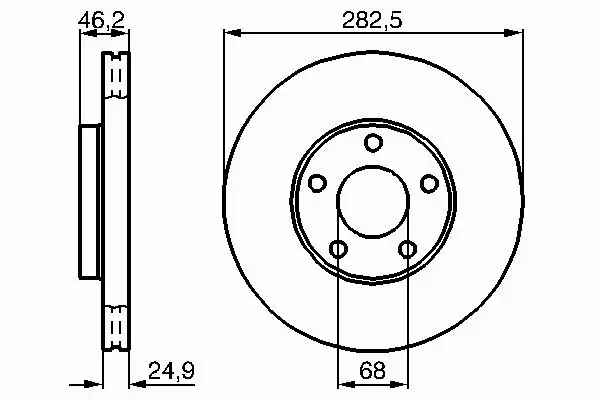 BOSCH TARCZE HAMULCOWE PRZÓD 0 986 479 C81 