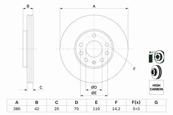 BOSCH TARCZE + KLOCKI OPEL ASTRA H PRZÓD  