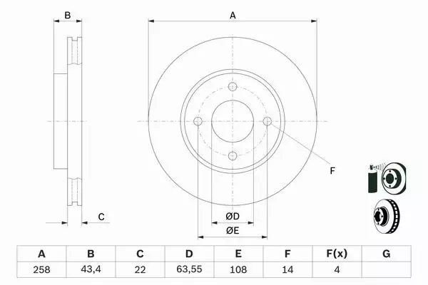 BOSCH TARCZE + KLOCKI PRZÓD FORD FIESTA IV V FUSION 