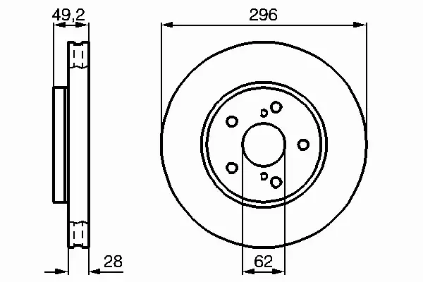 BOSCH TARCZE HAMULCOWE PRZÓD 0 986 478 968 