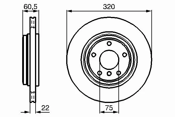 BOSCH TARCZE + KLOCKI TYŁBMW 3 E46 320MM 