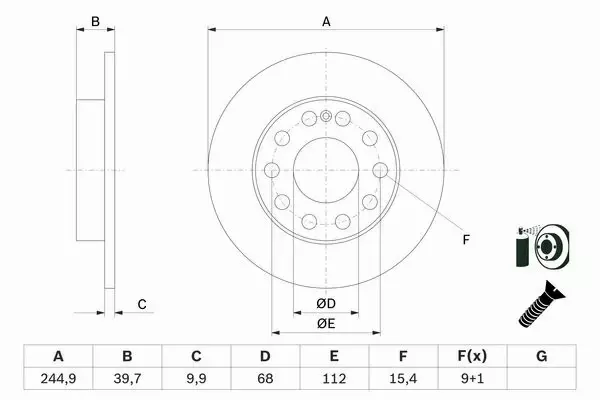 BOSCH TARCZE+KLOCKI PRZÓD+TYŁ SEAT EXEO 280MM 