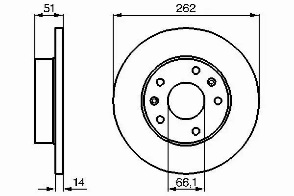 BOSCH TARCZE PRZÓD LAND ROVER FREELANDER 262MM KRK 