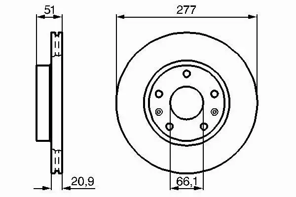 BOSCH Tarcze przód LAND ROVER FREELANDER 277MM 