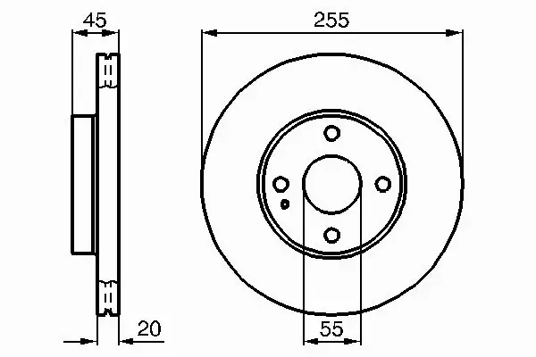 BOSCH TARCZE HAMULCOWE PRZÓD 0 986 478 996 