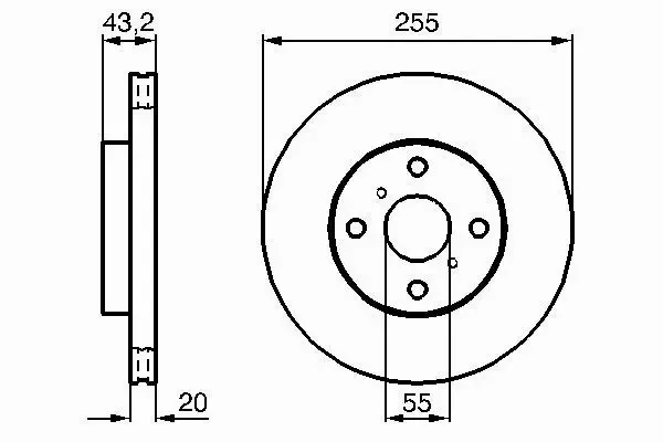 BOSCH TARCZE HAMULCOWE PRZÓD 0 986 479 B60 