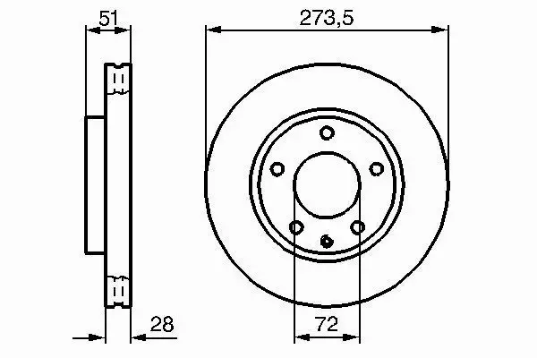 BOSCH TARCZE HAMULCOWE PRZÓD 0 986 479 016 