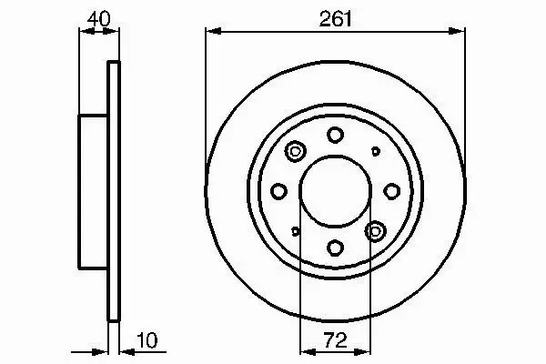 BOSCH TARCZE HAMULCOWE TYŁ 0 986 479 018 