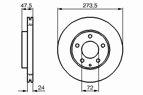 BOSCH TARCZE HAMULCOWE PRZÓD 0 986 479 034 