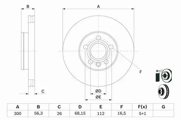 BOSCH TARCZE+KLOCKI PRZÓD+TYŁ GALAXY SHARAN ALHAMBRA 300+268MM 