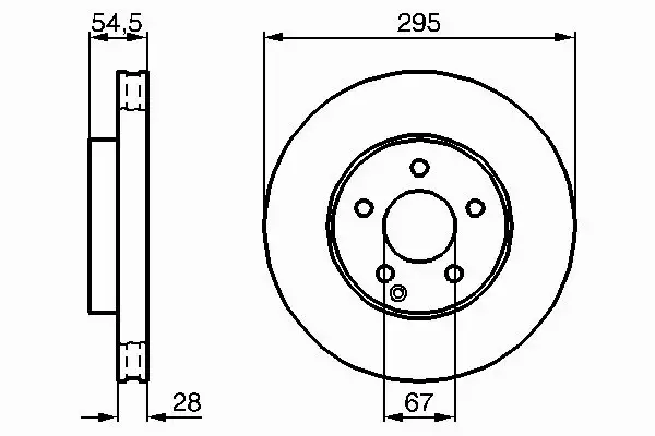 BOSCH Tarcze przód MERCEDES E W211 295MM 