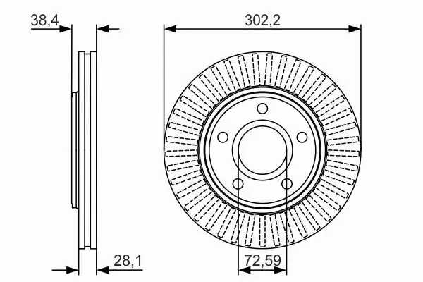 BOSCH TARCZE HAMULCOWE PRZÓD 0 986 479 046 