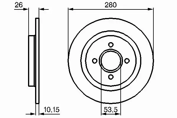 BOSCH TARCZE+KLOCKI TYŁ FORD FOCUS I MK1 ST 281MM 