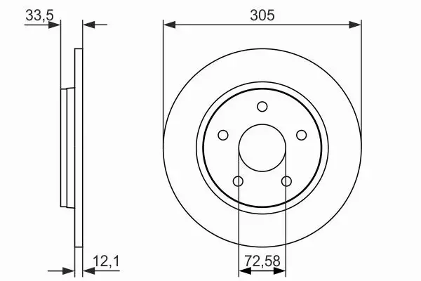 BOSCH TARCZE+KLOCKI TYŁ GRAND CARAVAN V JOURNEY FREEMONT 305MM 