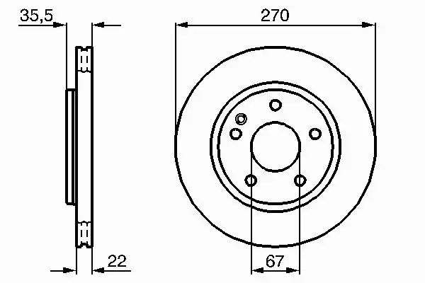 BOSCH TARCZE HAMULCOWE PRZÓD 0 986 479 071 