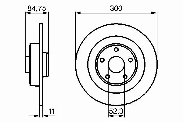 BOSCH TARCZE HAMULCOWE TYŁ 0 986 479 083 