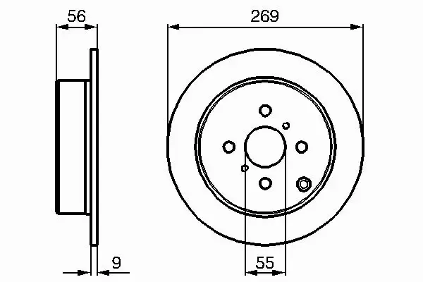 BOSCH TARCZE HAMULCOWE TYŁ 0 986 479 B71 