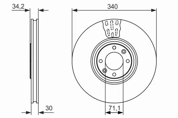 BOSCH TARCZE HAMULCOWE PRZÓD 0 986 479 093 