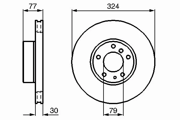 BOSCH TARCZE+KLOCKI PRZÓD BMW 5 E39 7 E38 324MM 