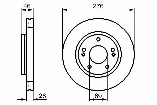 BOSCH TARCZE HAMULCOWE PRZÓD 0 986 479 124 