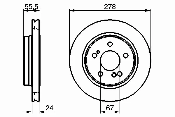 BOSCH TARCZE HAMULCOWE TYŁ 0 986 479 133 