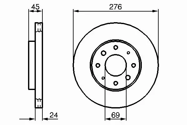 BOSCH TARCZE HAMULCOWE PRZÓD 0 986 479 140 