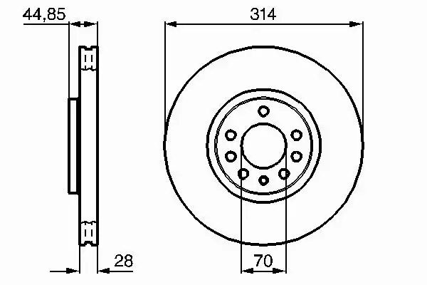 BOSCH TARCZE HAMULCOWE PRZÓD 0 986 479 143 