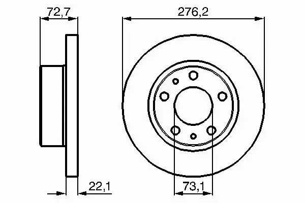 BOSCH TARCZE HAMULCOWE PRZÓD 0 986 479 162 