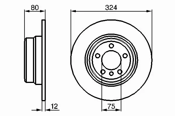 BOSCH TARCZE+KLOCKI TYŁ BMW X5 E53 324MM 