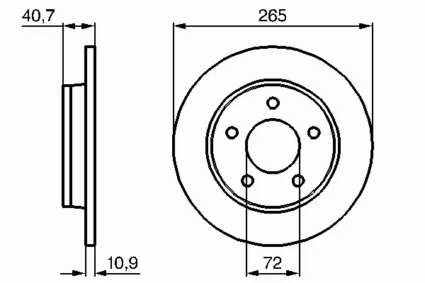 BOSCH TARCZE HAMULCOWE TYŁ 0 986 479 C77 