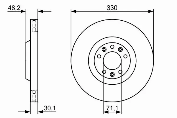 BOSCH TARCZE HAMULCOWE PRZÓD 0 986 479 192 