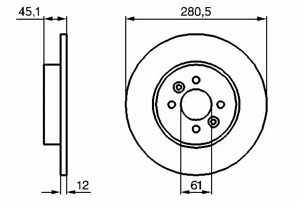 BOSCH TARCZE HAMULCOWE TYŁ 0 986 479 195 