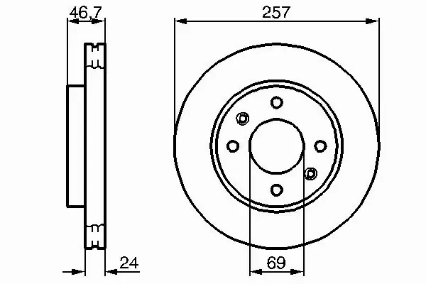 BOSCH TARCZE HAMULCOWE PRZÓD 0 986 479 207 