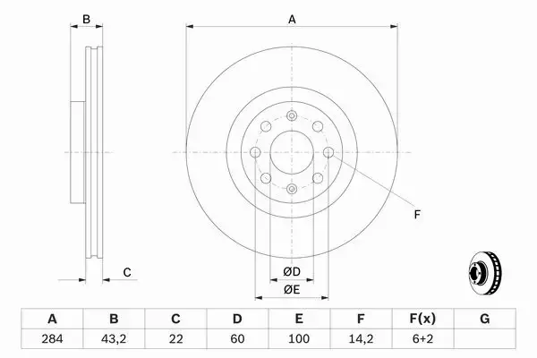 BOSCH TARCZE + KLOCKI FIAT GRANDE PUNTO DIESEL  