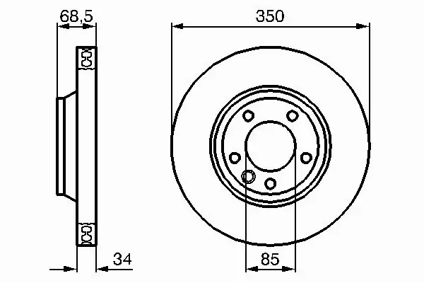 BOSCH TARCZE+KLOCKI PRZÓD AUDI Q7 4L 350MM 