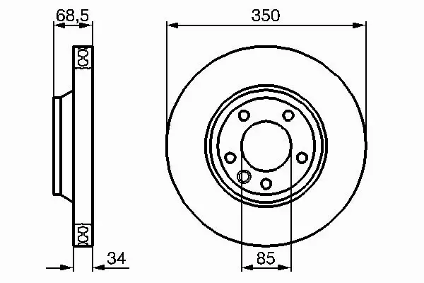 BOSCH TARCZE+KLOCKI PRZÓD AUDI Q7 4L 350MM 