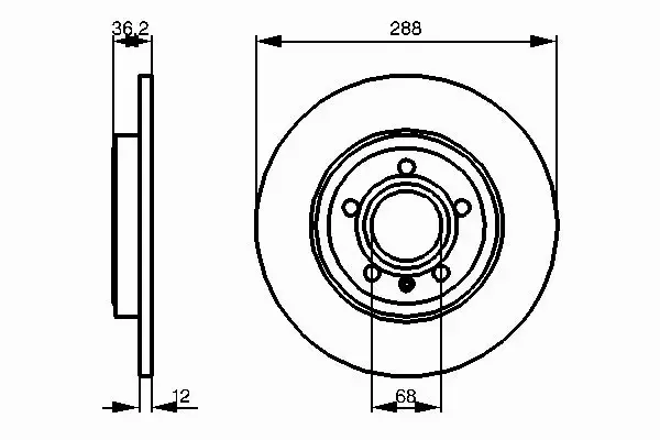 BOSCH TARCZE+KLOCKI TYŁ AUDI A4 B7 SEAT EXEO 288MM 