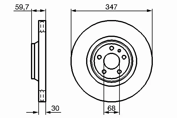 BOSCH TARCZE HAMULCOWE PRZÓD 0 986 479 260 