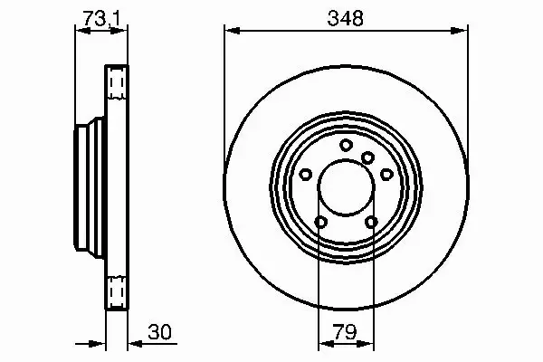 BOSCH TARCZE+KLOCKI PRZÓD BMW 3 E90 E91 E92 348MM 