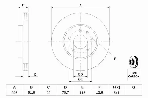 BOSCH TARCZE+KLOCKI P+T CHEVROLET CAPTIVA OPEL ANTARA 296MM 