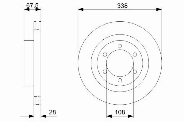 BOSCH TARCZE HAMULCOWE PRZÓD 0 986 479 304 