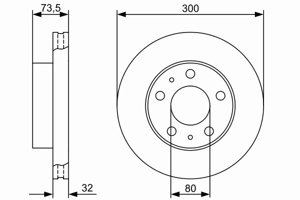 BOSCH TARCZE HAMULCOWE PRZÓD 0 986 479 315 