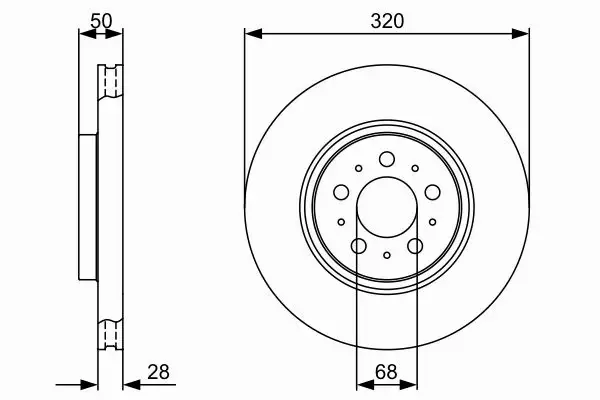 BOSCH TARCZE HAMULCOWE PRZÓD 0 986 479 321 