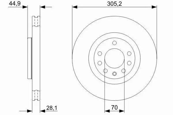 BOSCH TARCZE HAMULCOWE PRZÓD 0 986 479 325 