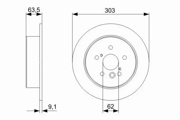 BOSCH TARCZE HAMULCOWE TYŁ 0 986 479 338 