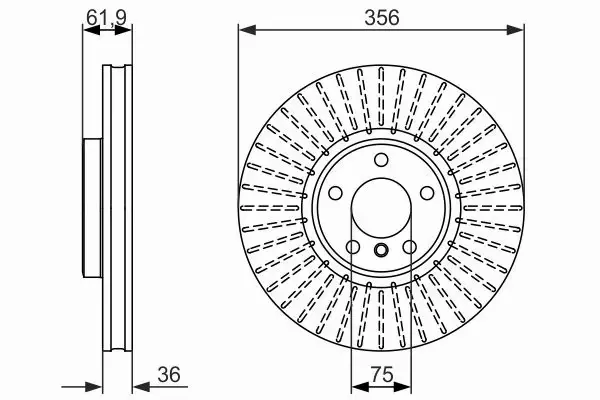 BOSCH TARCZE+KLOCKI PRZÓD BMW X5 E53 356MM 