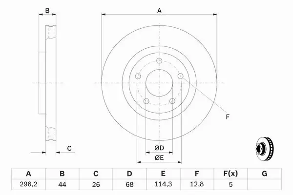 BOSCH TARCZE HAMULCOWE PRZÓD 0 986 479 C04 