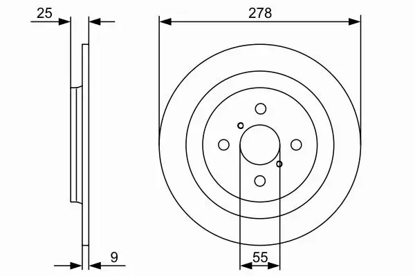 BOSCH TARCZE HAMULCOWE TYŁ 0 986 479 360 