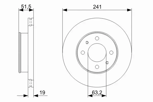 BOSCH TARCZE HAMULCOWE PRZÓD 0 986 479 377 